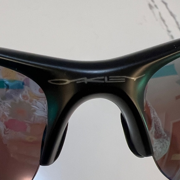 Oakley Half Jacket 2.0 XL Black Blue Sunglasses with Prizm 24K Men’s (No Case)